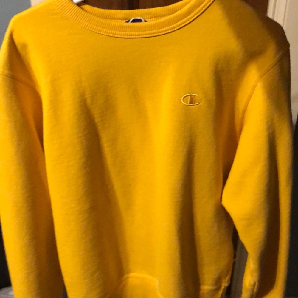 Yellow Champion Crewneck Sweater